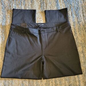 Women's Black Pinstripe Pants